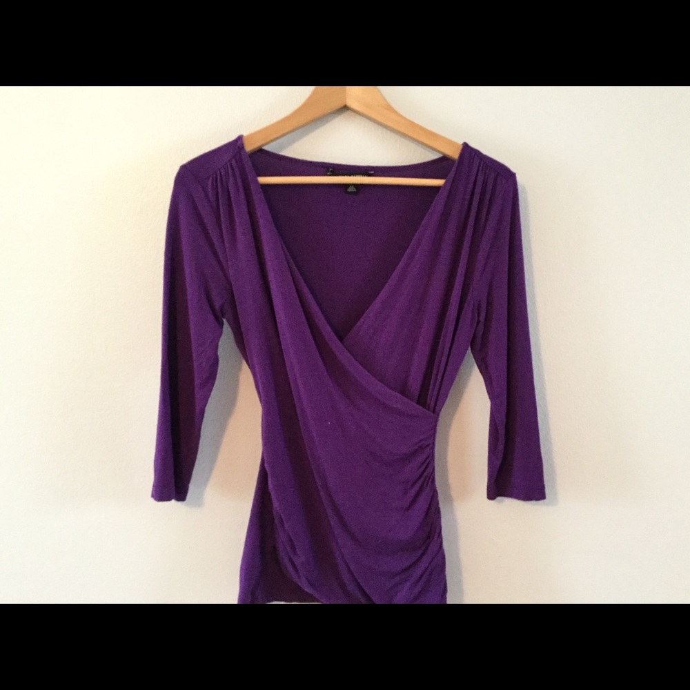 Banana Republic 3/4 sleeve purple top XS